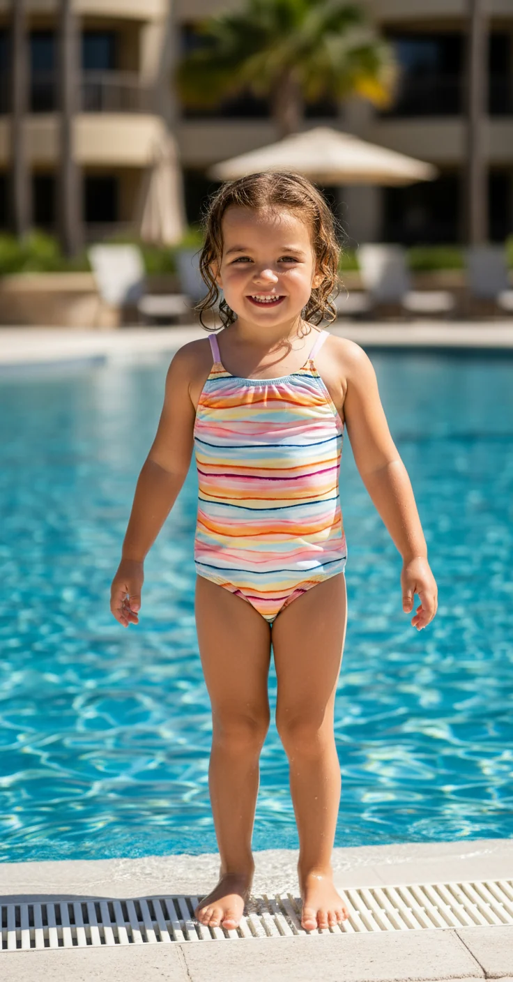 Superior Jantzen Girls Striped Swimsuit Reusable
