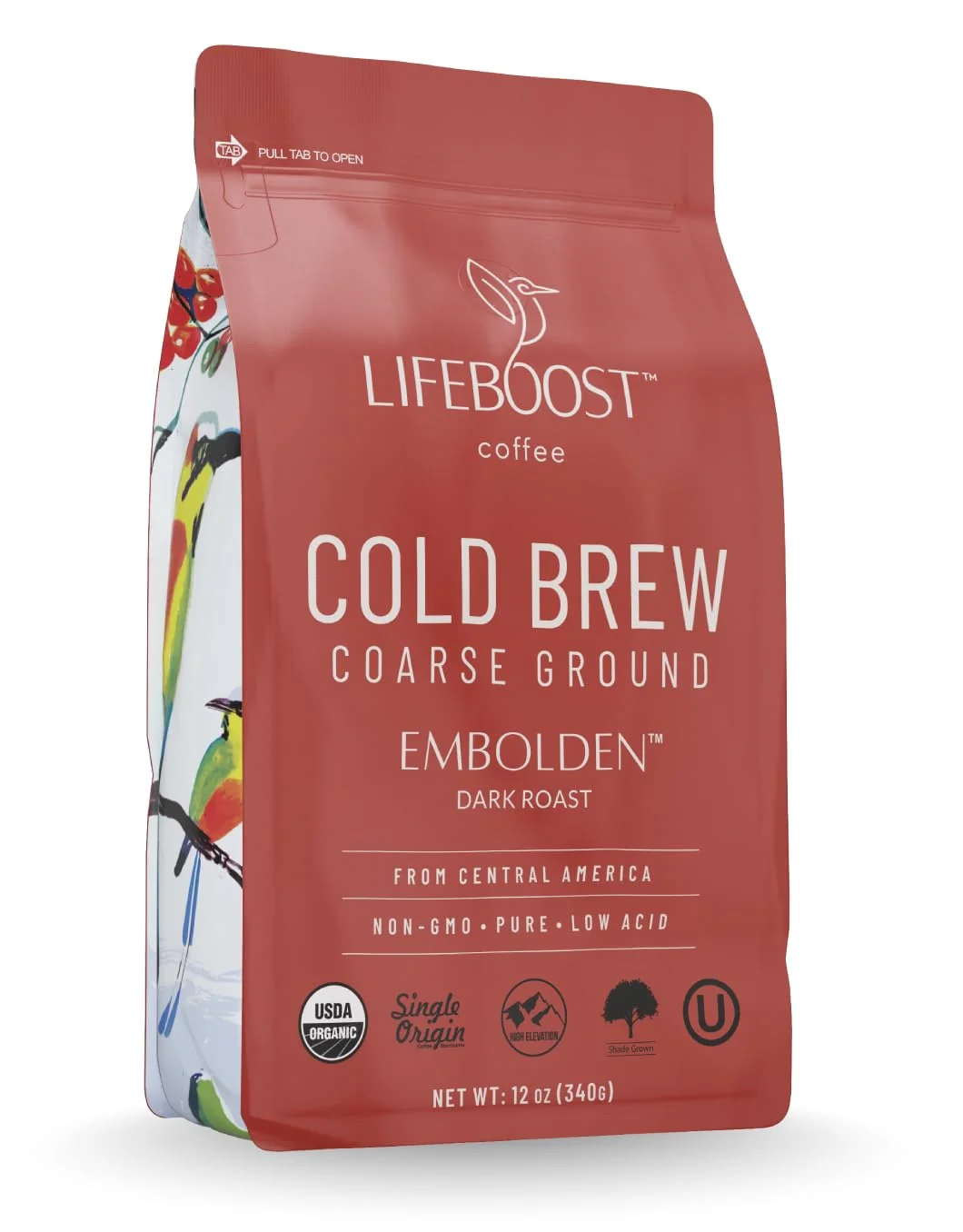 Trusted Lifeboost Dark Cold Brew Coffee – Single Origin Non-GMO USDA Organic Low Acid Coarse Ground Coffee for Cold Brew – 3rd Party Tested For Mycotoxins amp Pesticides – 12 Ounces Convenient