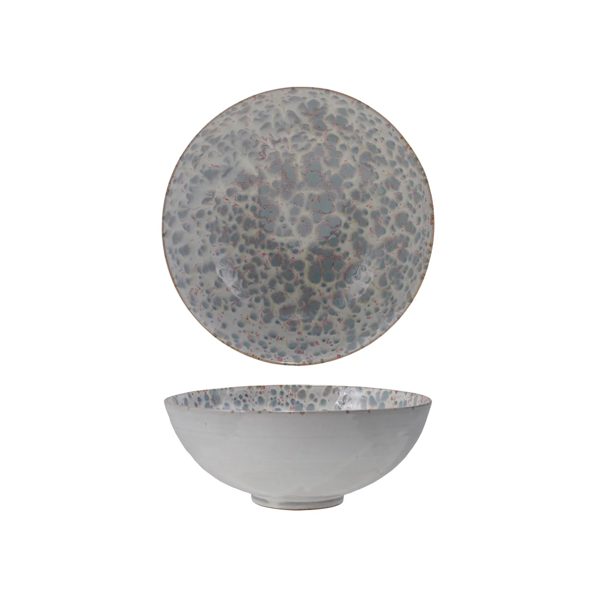 Original Design Reactive Glaze Stoneware Serving Bowl Blue White High-Grade