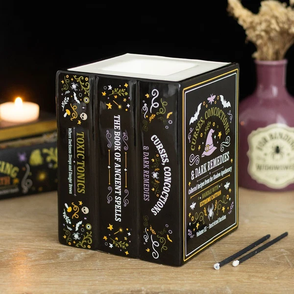 High-Grade Witches Apothecary Book Stack Tealight Warmer Elite