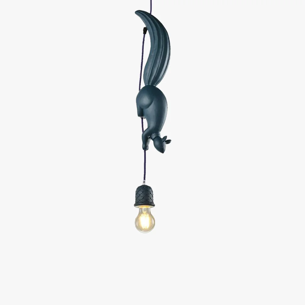 Stylish Valentina Pendant Light Squirrel Pinecone Modern Resin Black White Blue Pink Restaurant Exceptional