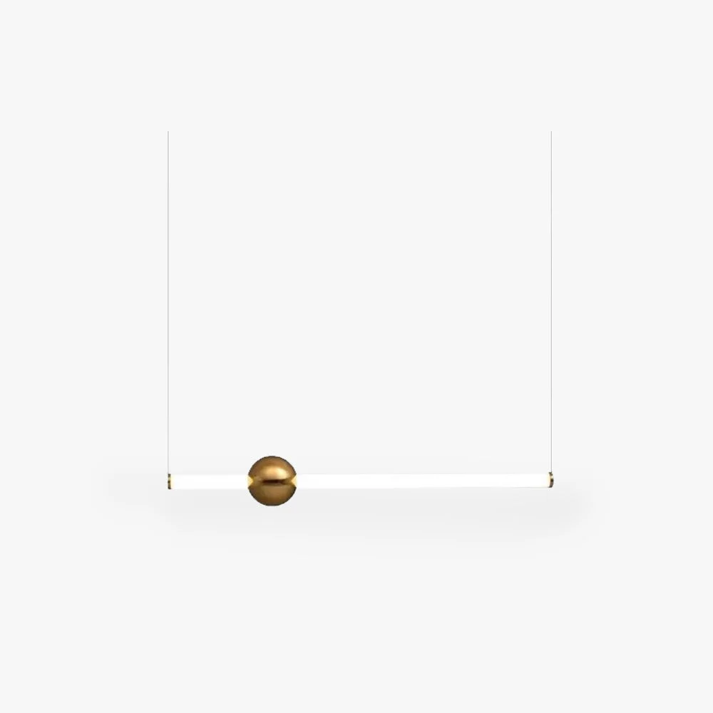 Advanced Edge Modern Linear Metal Pendant Light White Gold Fine Crafted