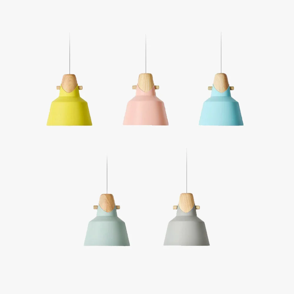 Exclusive Morandi Nordic Dome Metal Pendant Light Bule Green Pink Powerful