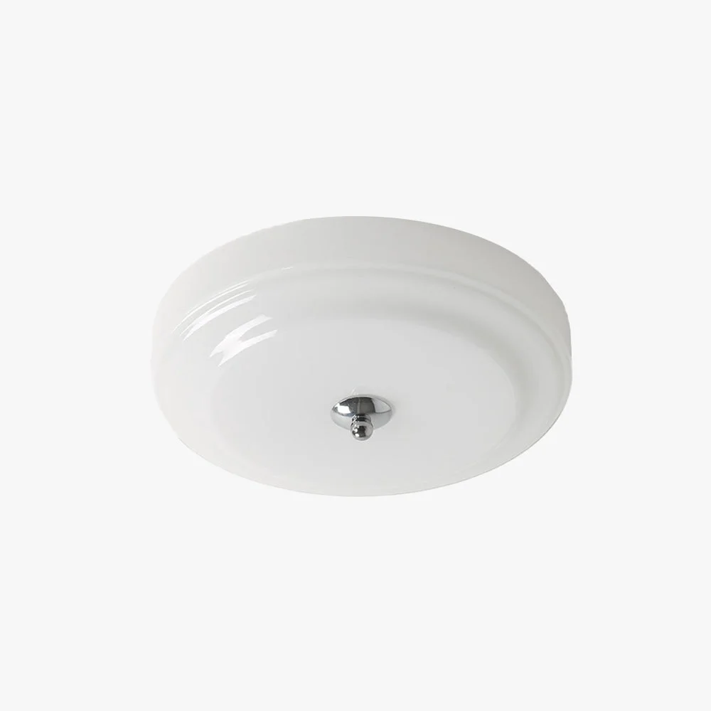 Exclusive Hailie Design Circle LED Ceiling Light Metal Glass White Bedroom Living Room Original