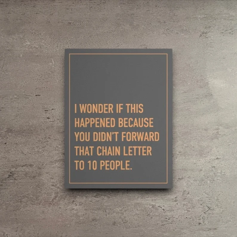 High-Performance 90’s Chain Letter Greeting Card Recyclable