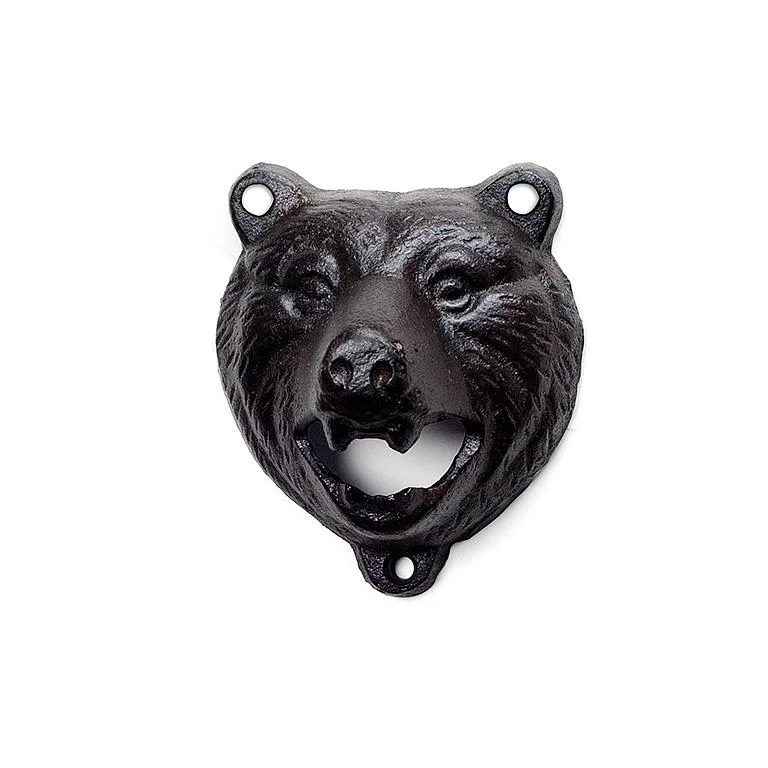 Breathable Growling Bear Wall Bottle Opener Prestigious