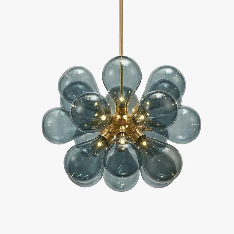 Superior Valentina Glass Bubble Pendant Light for Kitchen Island Blue White Purple Breathable