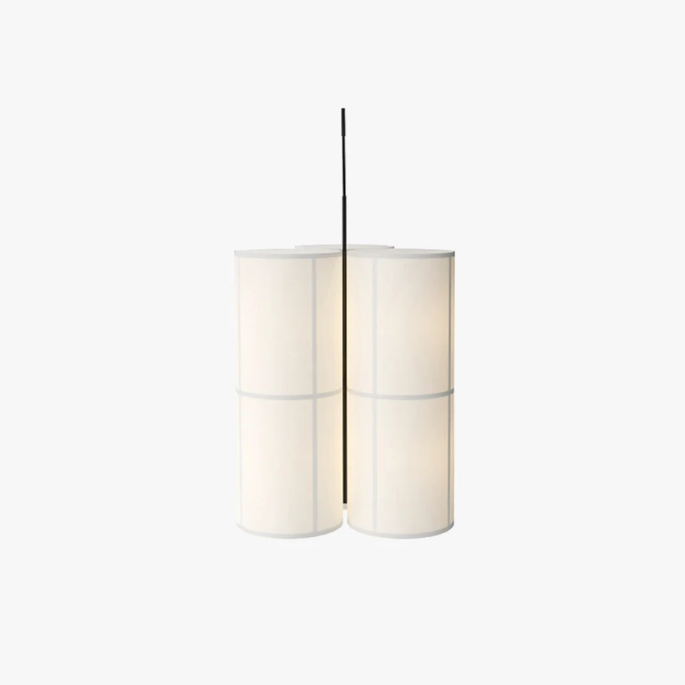 Reusable Renée Cylinder Pendant Light Lantern Fabric Japanese User-Friendly