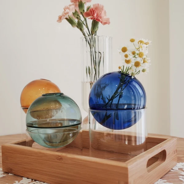 Flexible Colorful Glass Ball Vase Verified