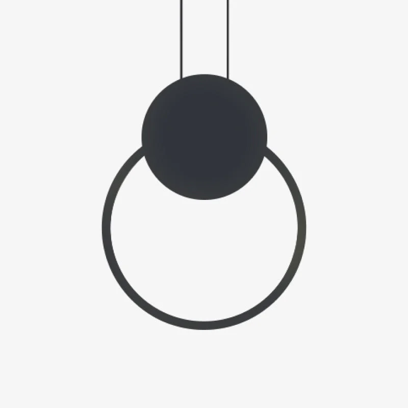 Selected Nyla Modern Minimalist LED Hanging Pendant Lights Black White Bedroom Next-Generation