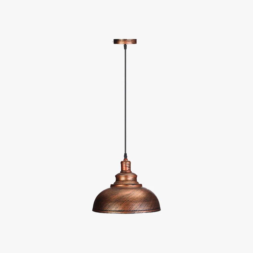 Stylish Cooley Pendant Light Dome Industrial Metal Black White Copper Gray Cafe Crafted