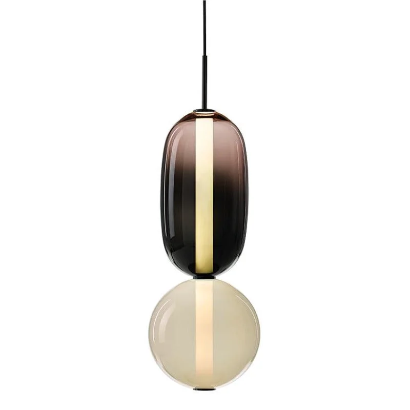 Eco-Friendly Morandi Modern Designer LED Pendant Light Bedroom Black White Red Clean