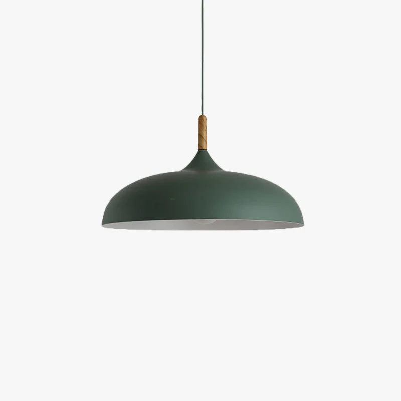 Environmentally Friendly Leilani Modern Pendant Light Dome Macaron Metal Dining Room Natural