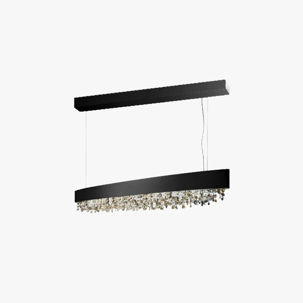 Solid Marilyn Modern Crystal Pendant Light Black White Brown Gold Crafted