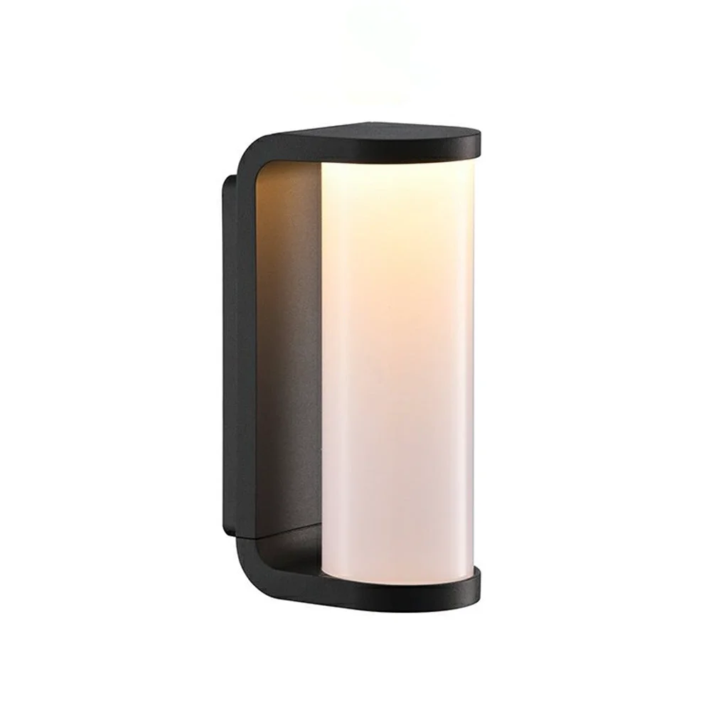Versatile Orr Mondern Cylindrical Metal Outdoor Wall Lamp Black Green