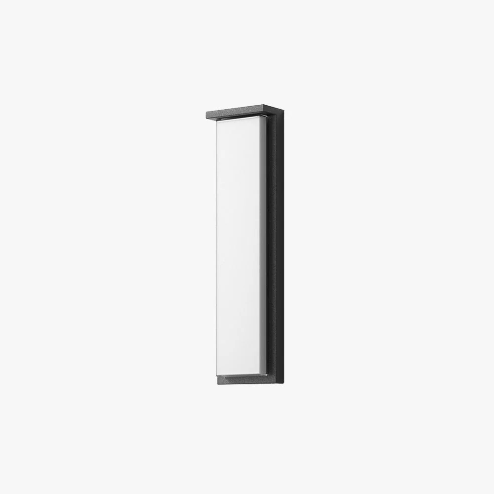 Genuine Orr Modern Minimalist Rectangular Metal Outdoor Wall Lamp Black Clean
