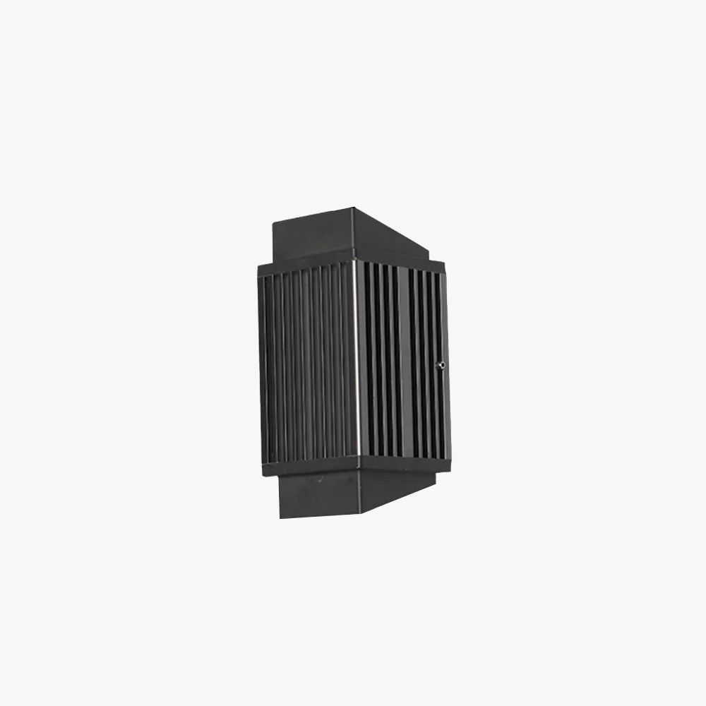 Prestigious Orr Modern Round Rectangular Metal Acrylic Outdoor Wall Lamp Black Premium