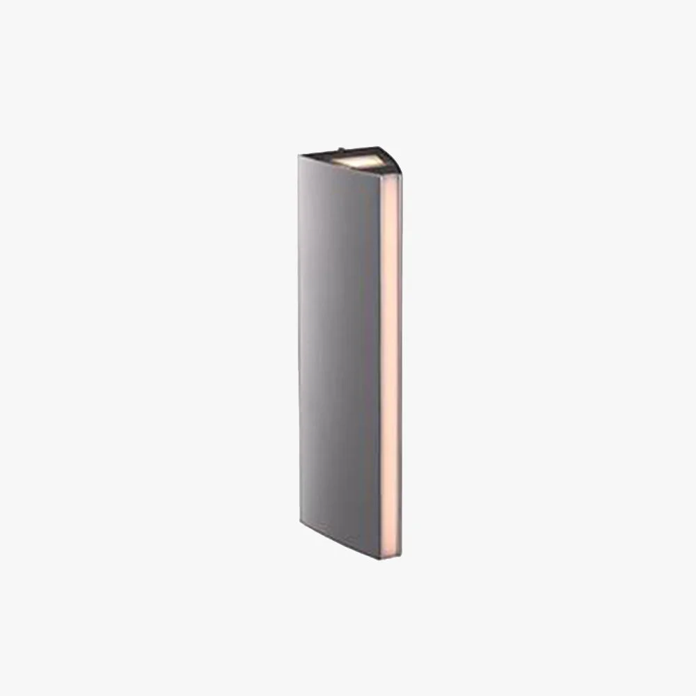 Original Design Orr Modern Triangular Prism Metal Outdoor Wall Lamp Black Silver Authentic