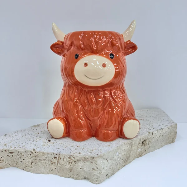 Crafted Highland Cow Tealight Warmer Soft