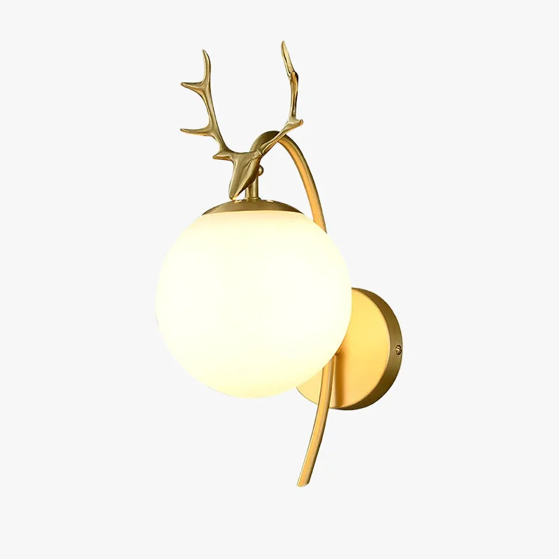 Smart Valentina Modern Art-Deco Deer Bedside Wall Lamp Black Gold Carefully Designed