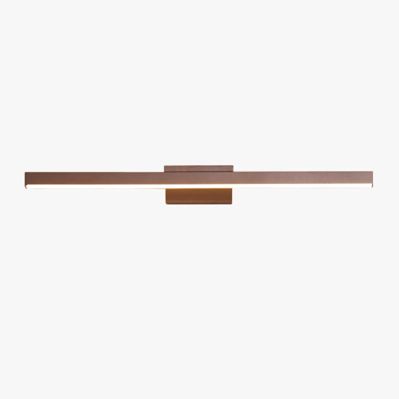 Reliable Leigh Modern Linear Metal Wall Lamp Mirror Front Coffee First-Class