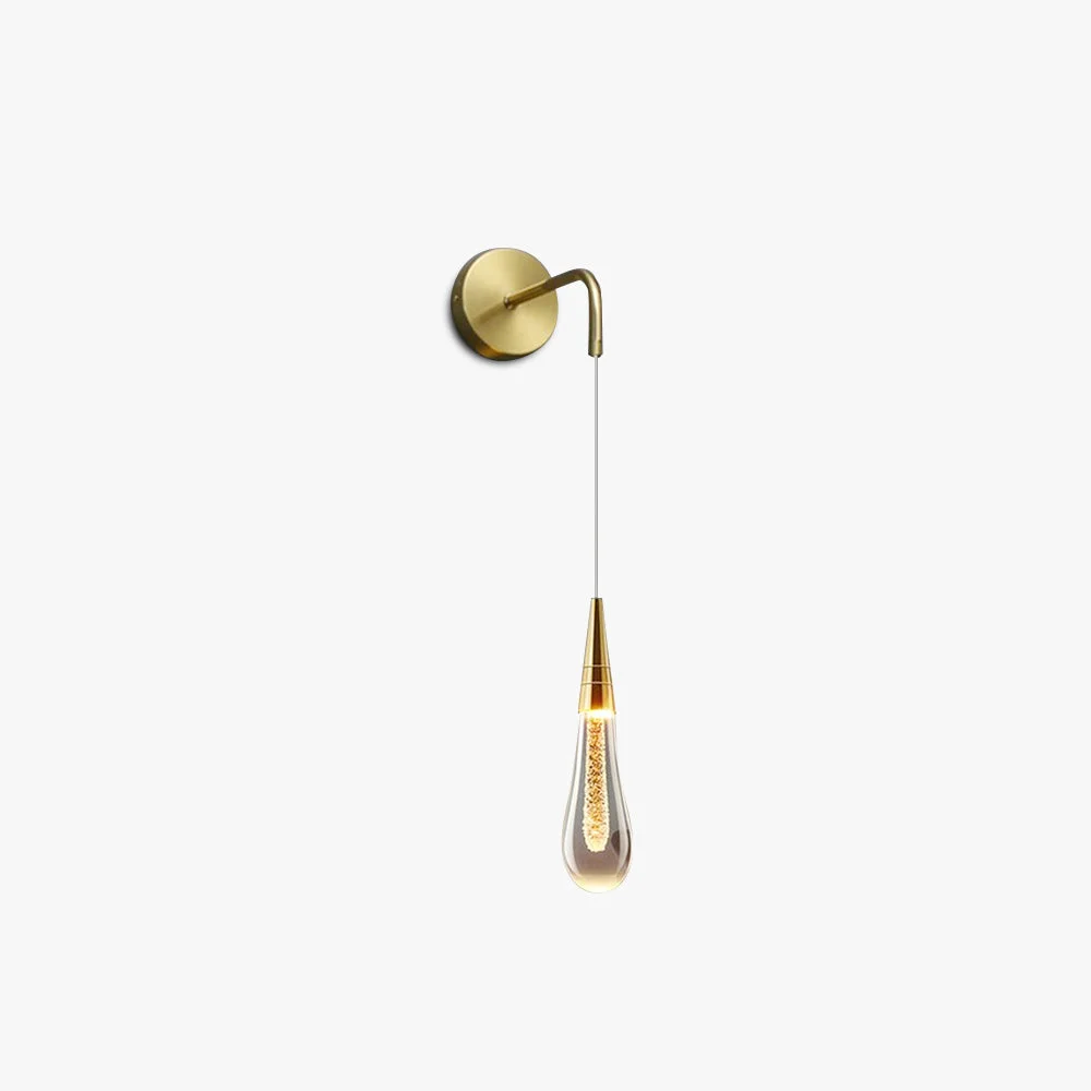 Elegant Marilyn Modern Water Drop Wall Lamp Black Gold Casual