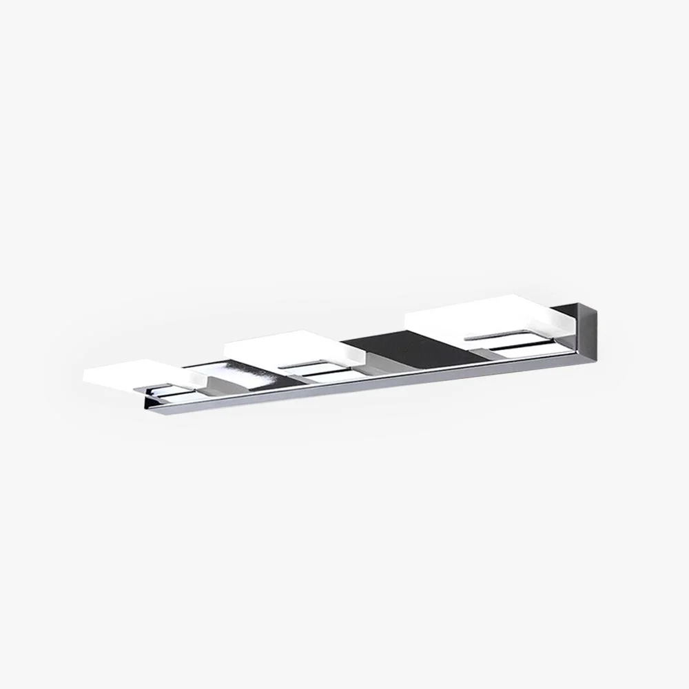 Smooth Leigh Modern Square Mirror Front Vanity White Metal Wall Lamp Innovative