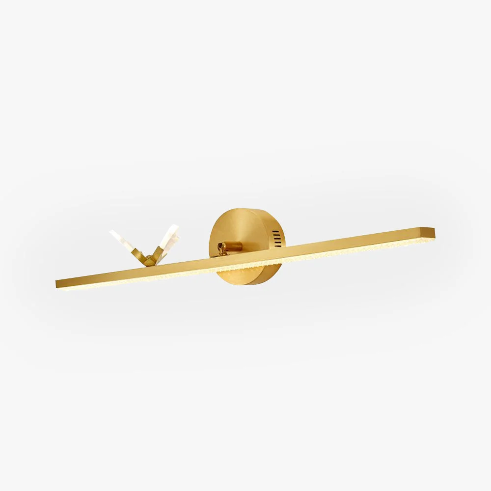 Outstanding Kady Luxury Butterfly Linear Wall Lamp Metal Acrylic Gold Optimized