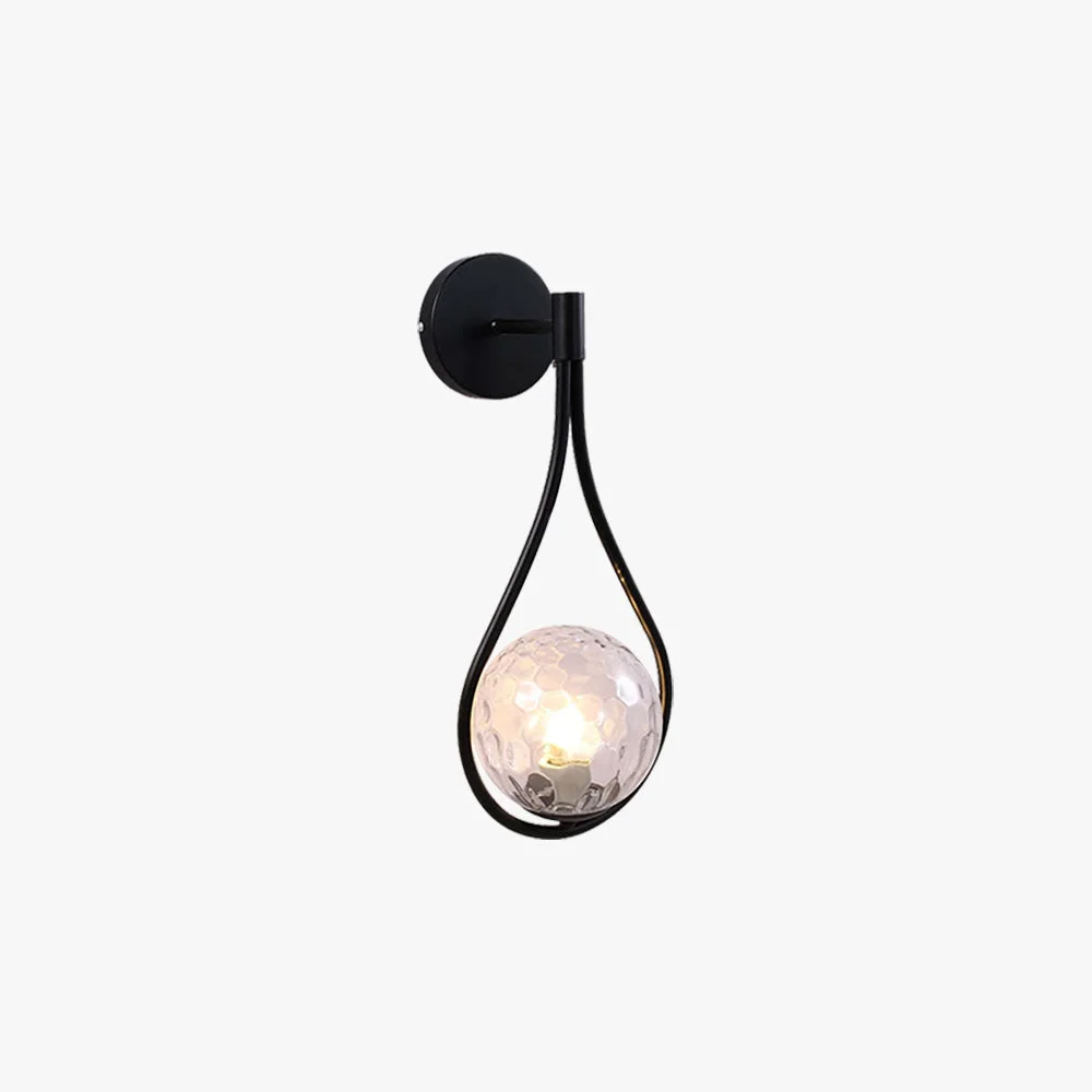 Clean Valentina Nordic Creative Minimalist Water Drop Glass Gold Wall Lamp Trusted