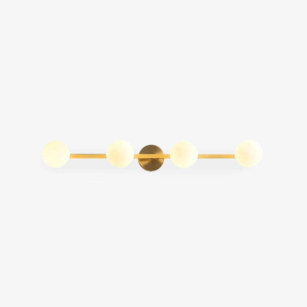Professional Valentina Retro Globe Linear Metal Glass Wall Lamp Gold Bathroom Durable