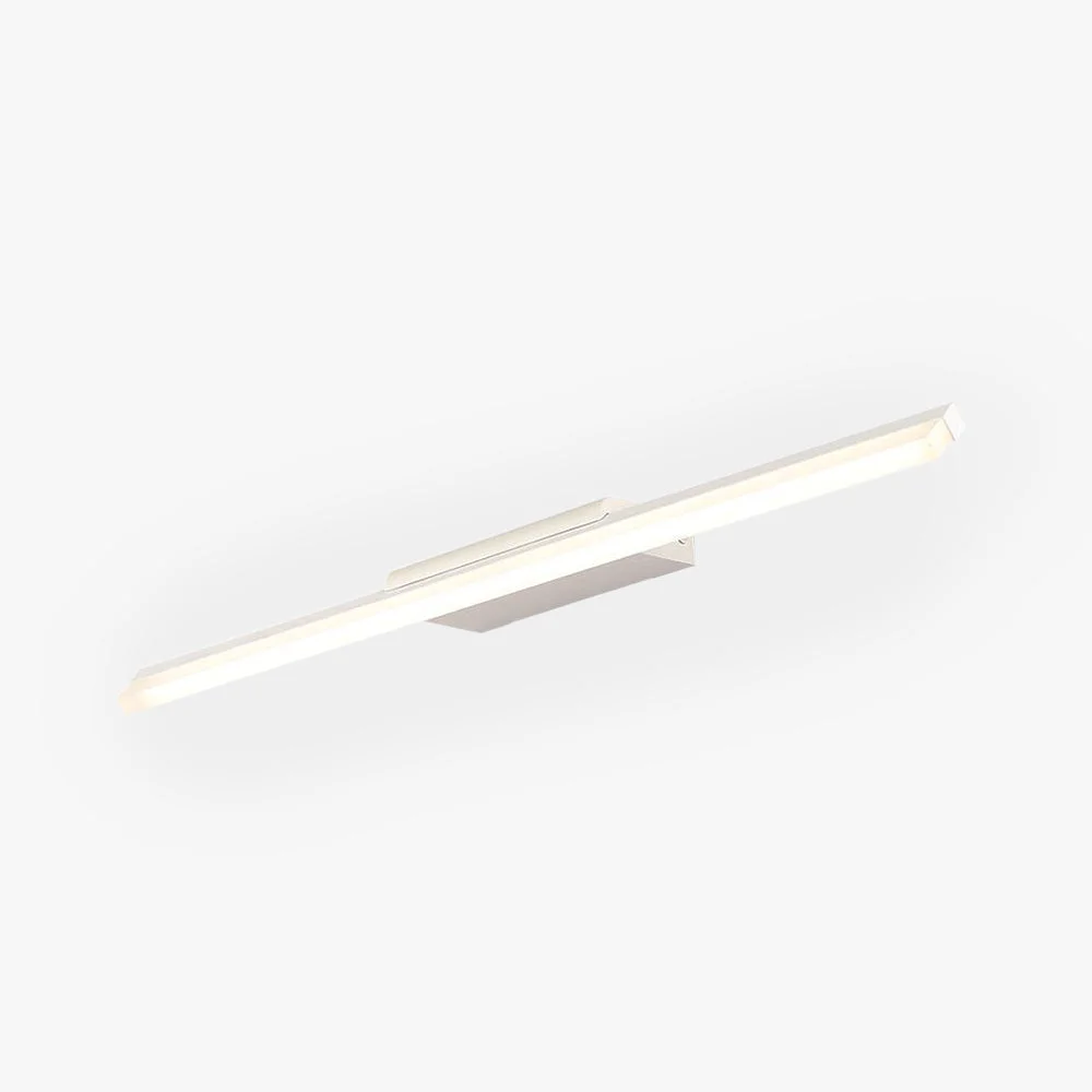 Superior Leigh Minimalist Linear Metal Acrylic Wall Lamp White Bathroom Luxury