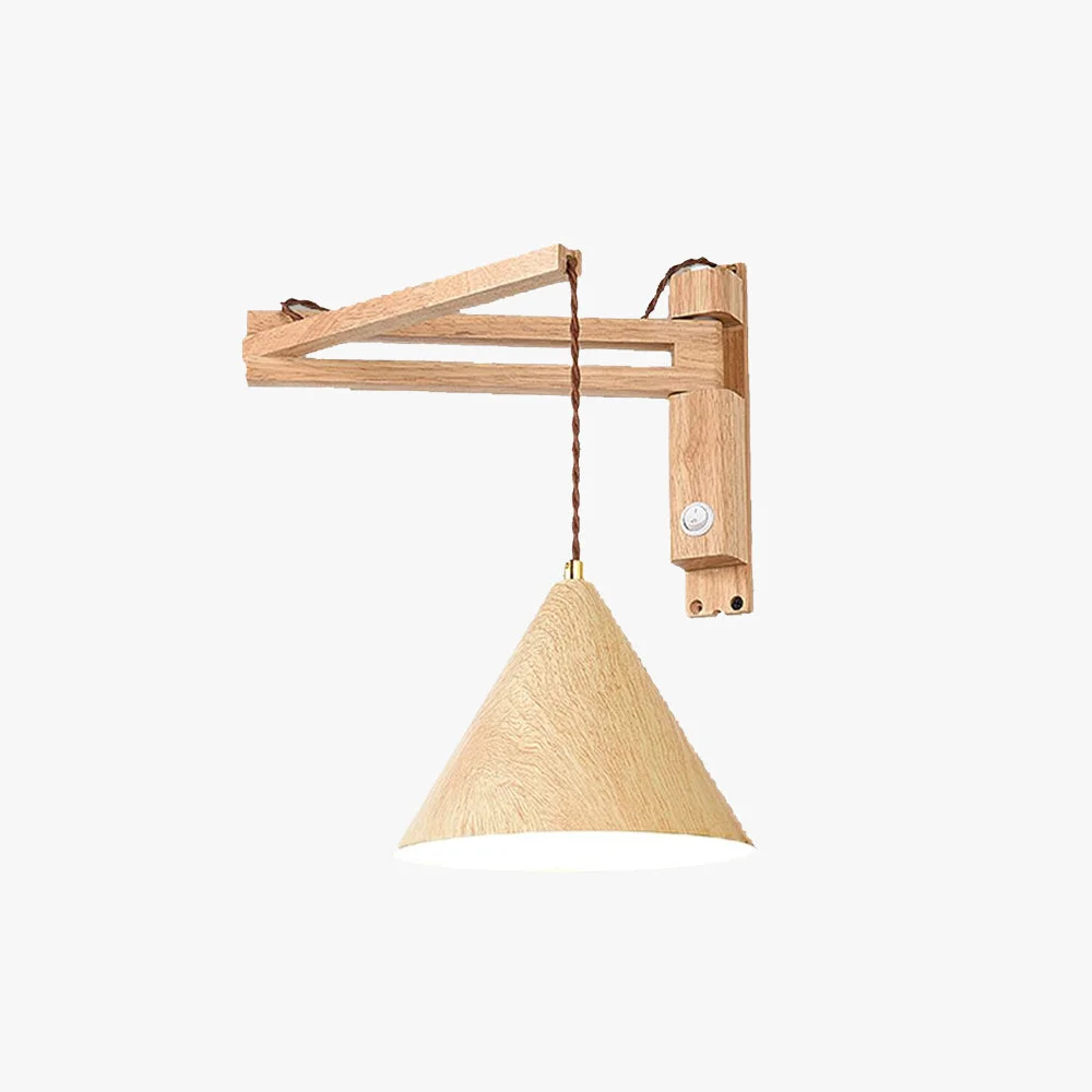 Casual Ozawa Modern Adjustable Wall Lamp Wood Metal 2 Color Bedroom Excellent