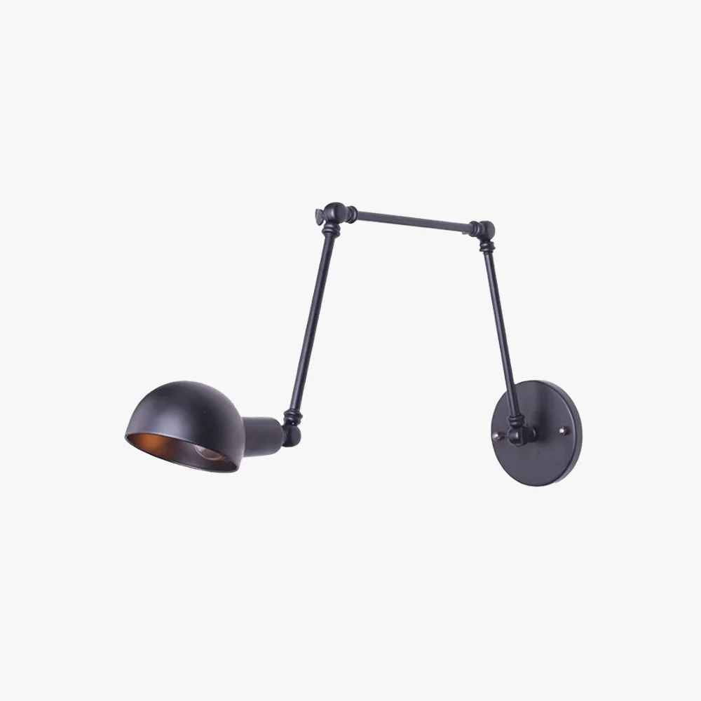 Official Brady Vintage Adjustable Metal Wall Lamp Black Bedroom Smart
