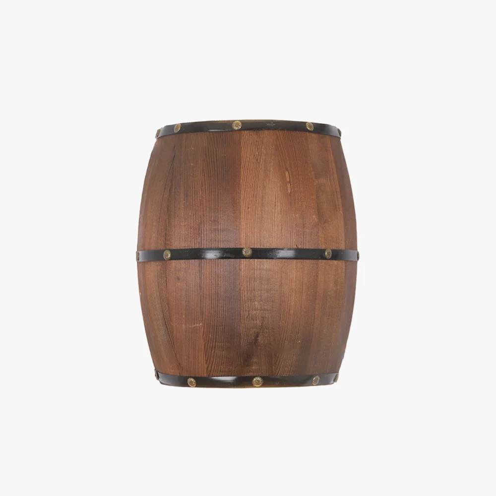 Contemporary Alessio Wall Lamp Retro Creative Barrel Wooden Dining Room Casual