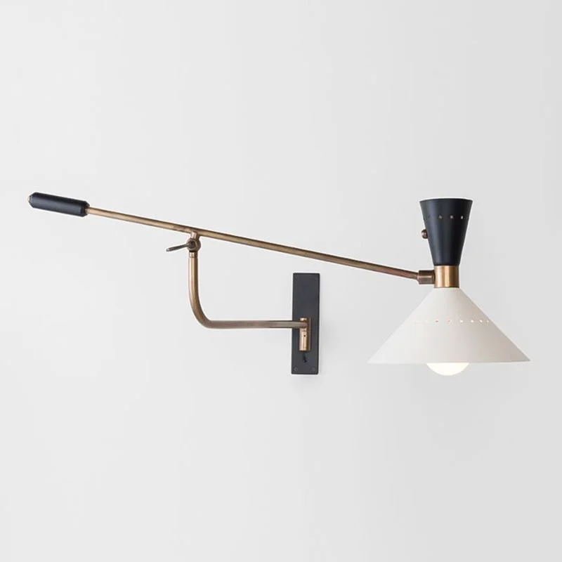 Effective Carins Wall Lamp Nordic Creative Adjustable Metal White Bedroom Fine Crafted