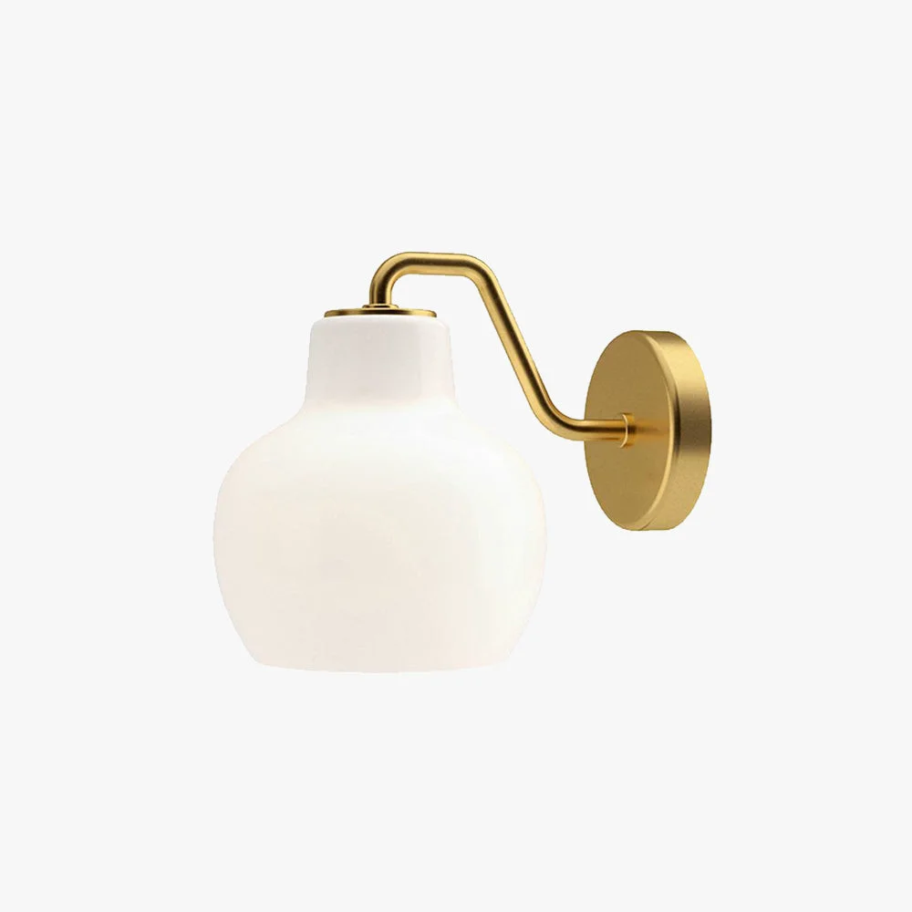 Casual Hailie Vintage Dome LED Metal Glass Wall Lamp For Mirror White Flexible