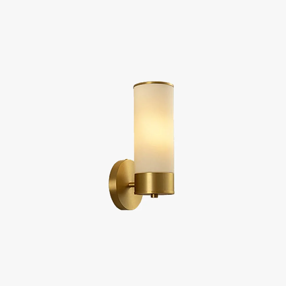 Smart Leigh Vintage Cylinder Metal Glass Bedside Lamp Wall Mounted Brass Healthy