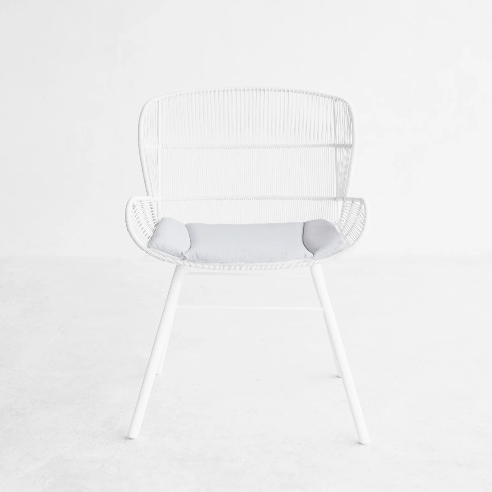 Fast Rose Outdoor Dining Chair Seat Cushion Light Grey Sophisticated