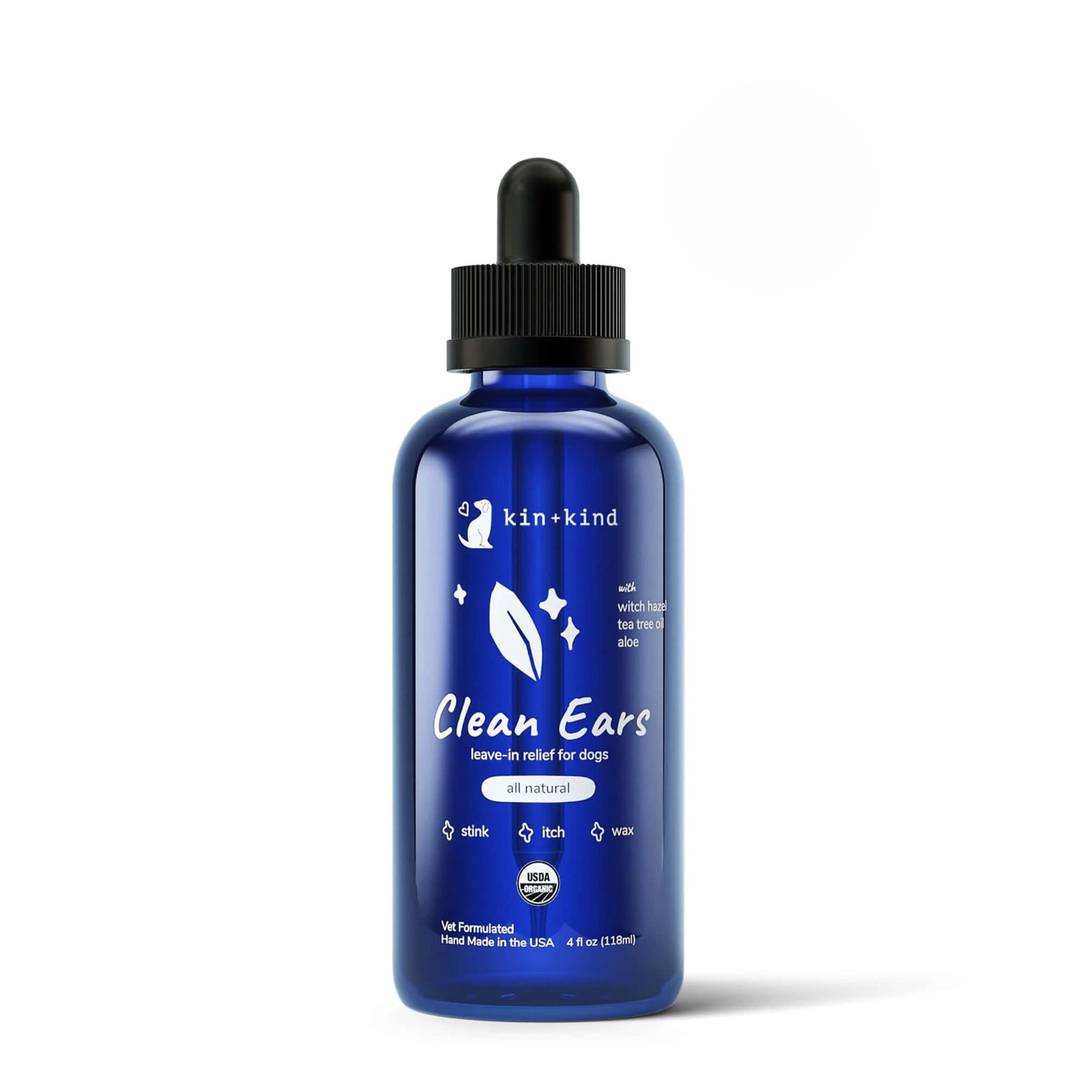 Stylish kin kind Organic Clean Ears – Leave-In Dog Ear Cleaner Healthy