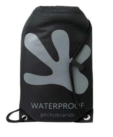 Natural Drawstring WP Backpack – Black Grey Crafted
