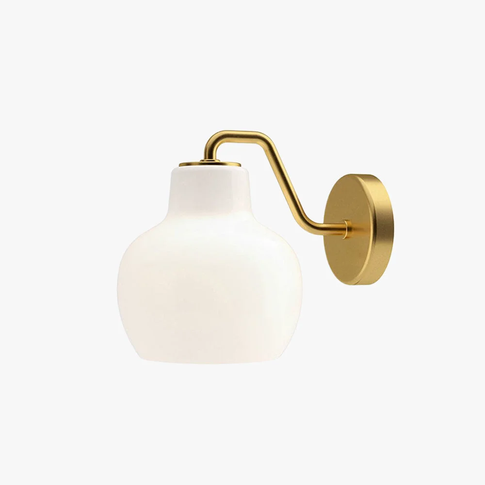 Effective Lily Simple Dome Shape Vanity Wall Lamp Metal Glass Pure