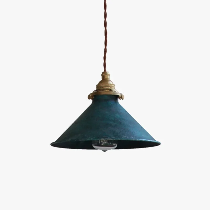 Crafted Alessio Vintage LED Rustic Pendant Light Metal Blue Kitchen Balcony Secure