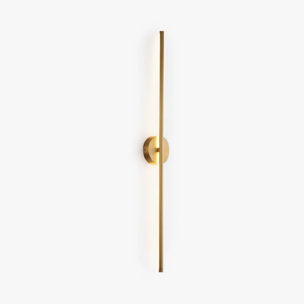 Pure Edge Modern Linear Metal Silica Gel Wall Mount Lamps Gold Detailed