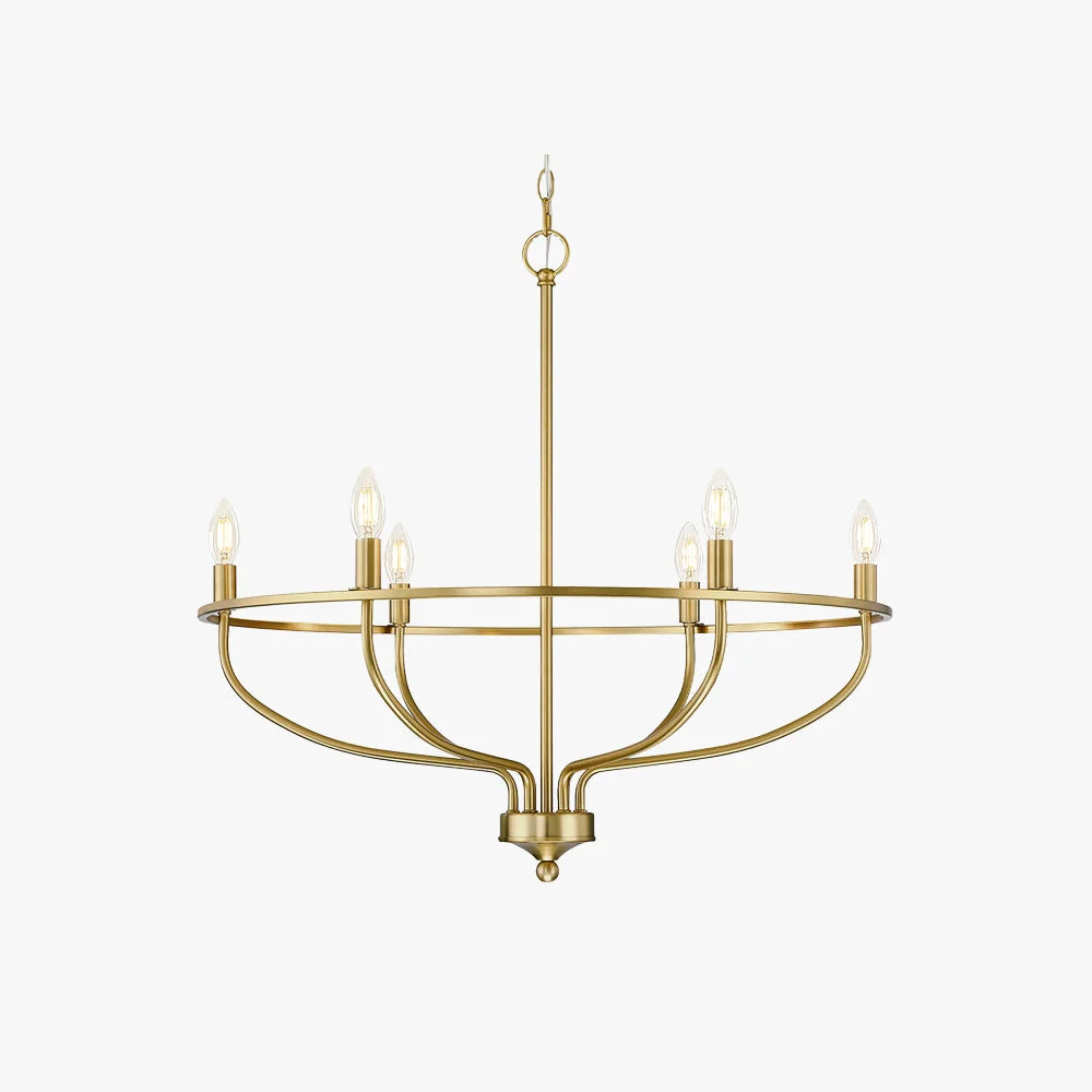 Relaxed Silva Industrial Metal Candle Chandelier Black Champagne Living Room Bedroom Reusable