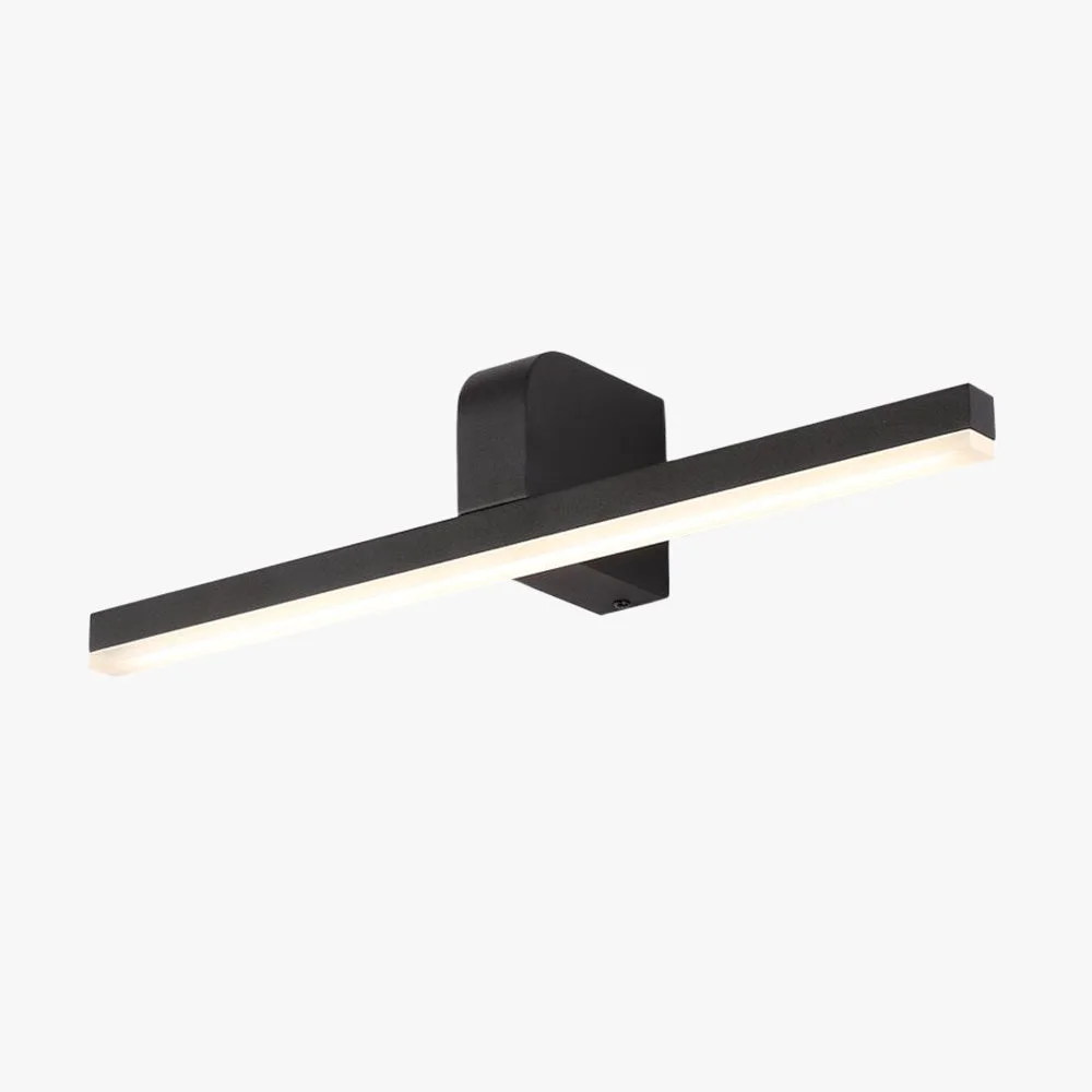 Comfortable Edge Modern Linear Acrylic Mirror Front Wall Lamp Black White Specialty