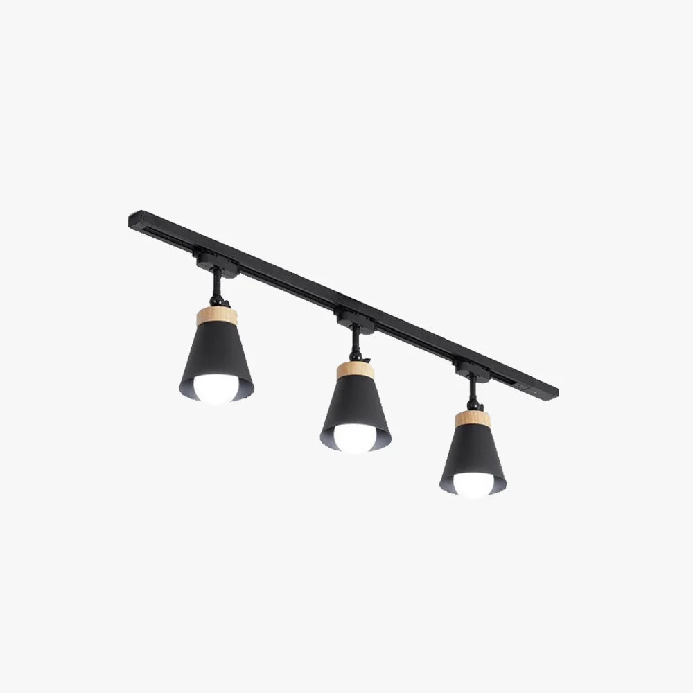 Fine Haney Nordic Modern Cone Metal LED Ceiling Light Spotlight Black White High-Grade