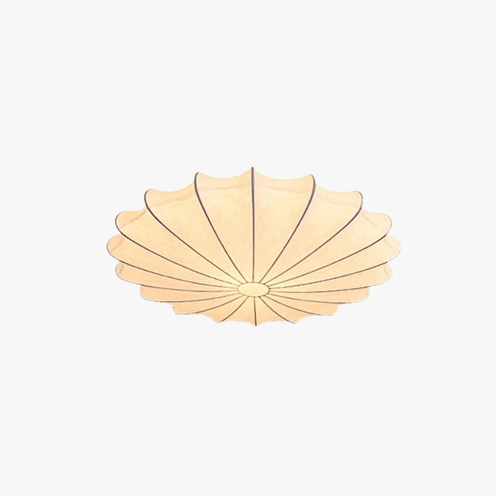 Effective Renée Modern Elagant Round Metal Fabric Flush Mount Ceiling Light White Original Design