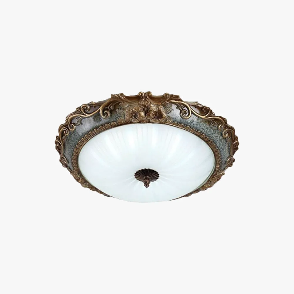 High-Performance Eryn Flush Mount Ceiling Light Brass Resin Practical
