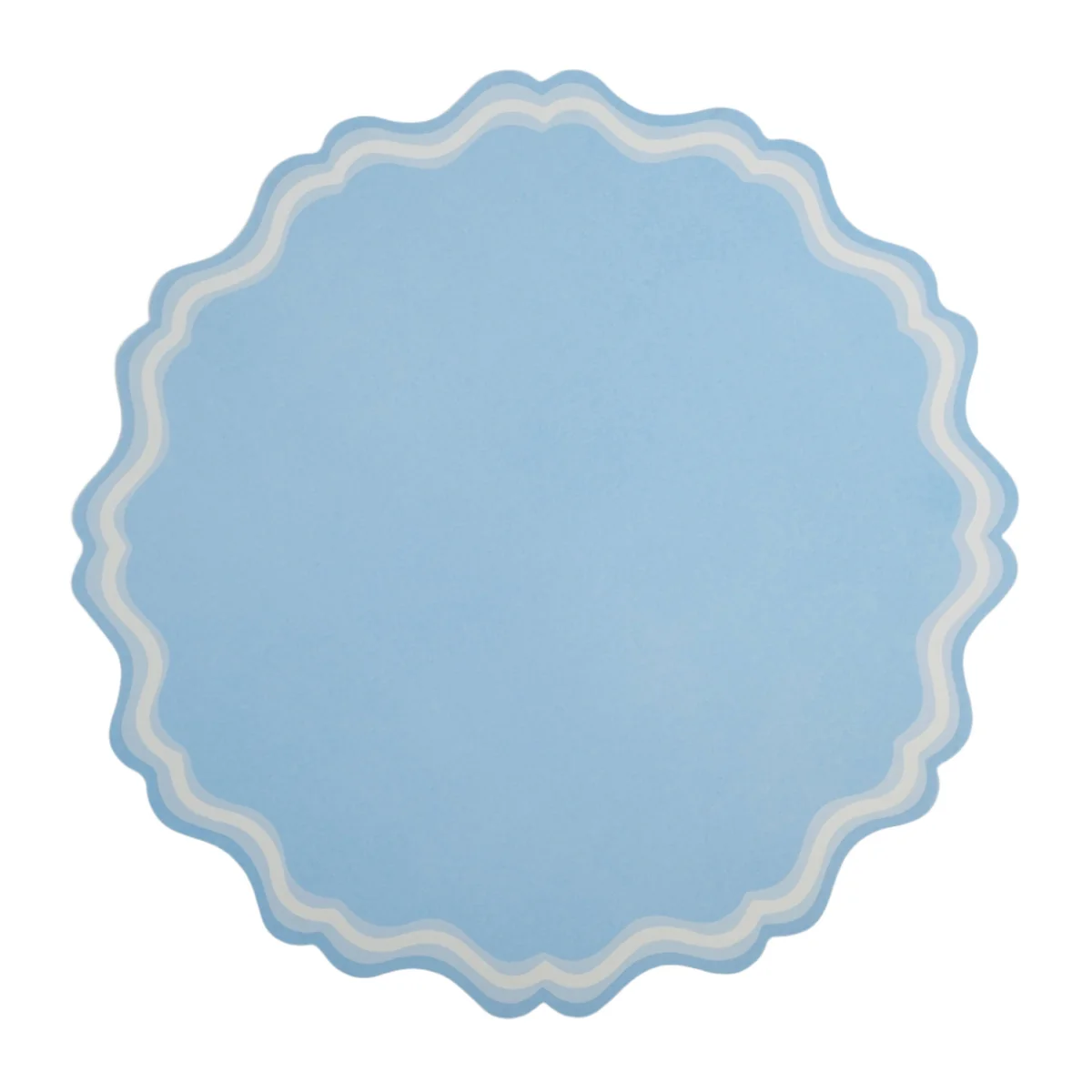 Expertly Made Baby Blue Fancy Scallop Paper Placemats Convenient