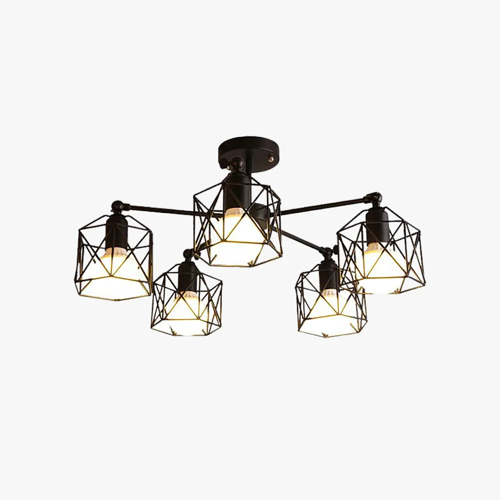 Original Herbert Black Semi-Flush Mount Ceiling Light Verified